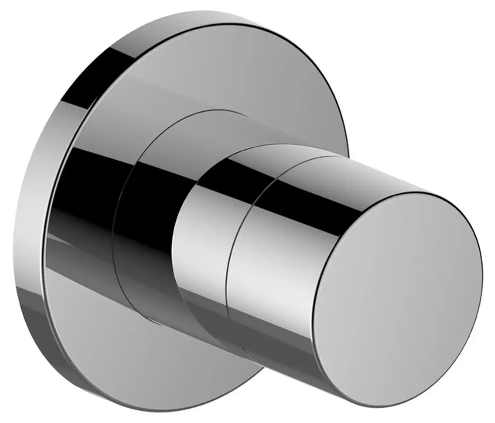 Verchromtes Umstellventil von Keuco, rundes Design mit einem soliden, glatten Griff. Ideal zur Steuerung von Wasserflüssen in Sanitärbereichen.